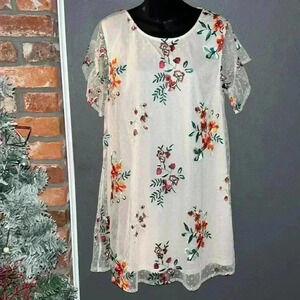 Bluheaven Embroidered Lace Babydoll Dress size M